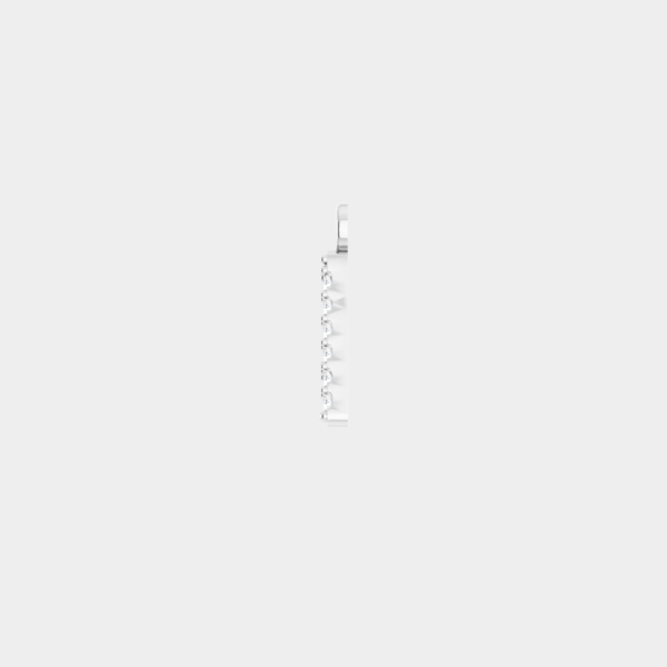 Larissa 14ct White Gold Natural Diamond Initial Pendant - Image 8