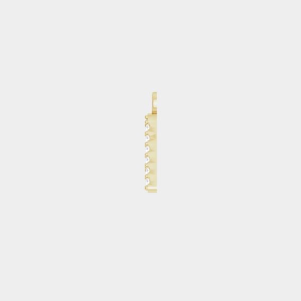 Larissa 14ct Yellow Gold Natural Diamond Initial Dangle - Image 7