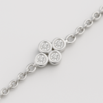 Samantha Bezel Set 0.15ct Natural Round Diamond Bracelet in 9ct White Gold - Image 3