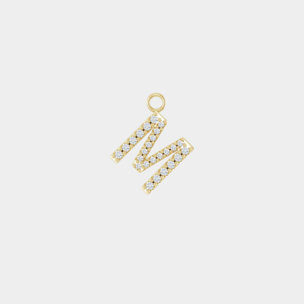 Larissa 14ct Yellow Gold Natural Diamond Initial Dangle - Image 5