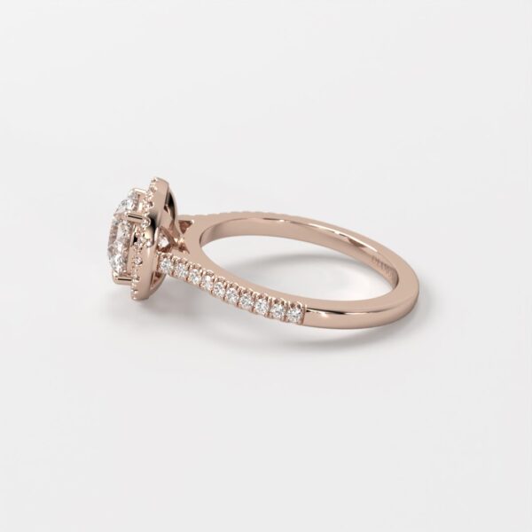 Halo Engagement Ring with Pave - Image 3