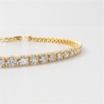 Luna 5 Carat Lab Grown Diamond Classic Tennis Bracelet in 18ct Yellow Gold - Image 2