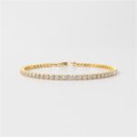 Luna 5 Carat Lab Grown Diamond Classic Tennis Bracelet in 18ct Yellow Gold - Image 3