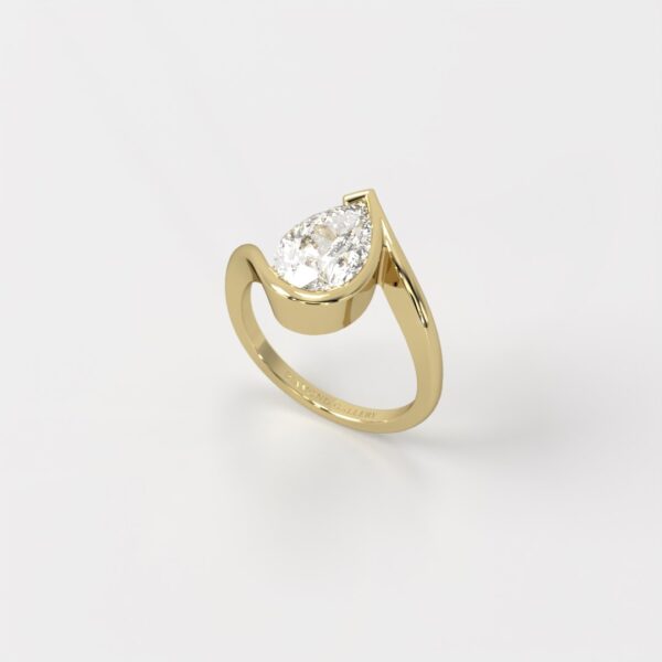 Mikaela | Elegant Designer Diamond Bezel Ring - Image 3
