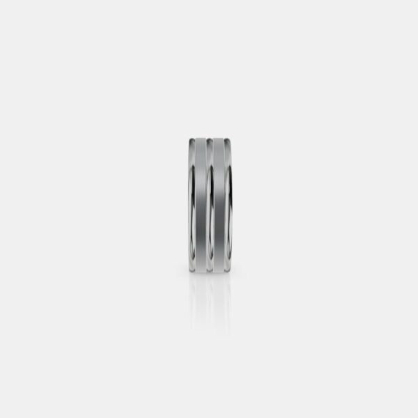 Milton Keys Grooved Wedding Band - Image 2