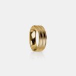 Milton Keys Grooved Wedding Band