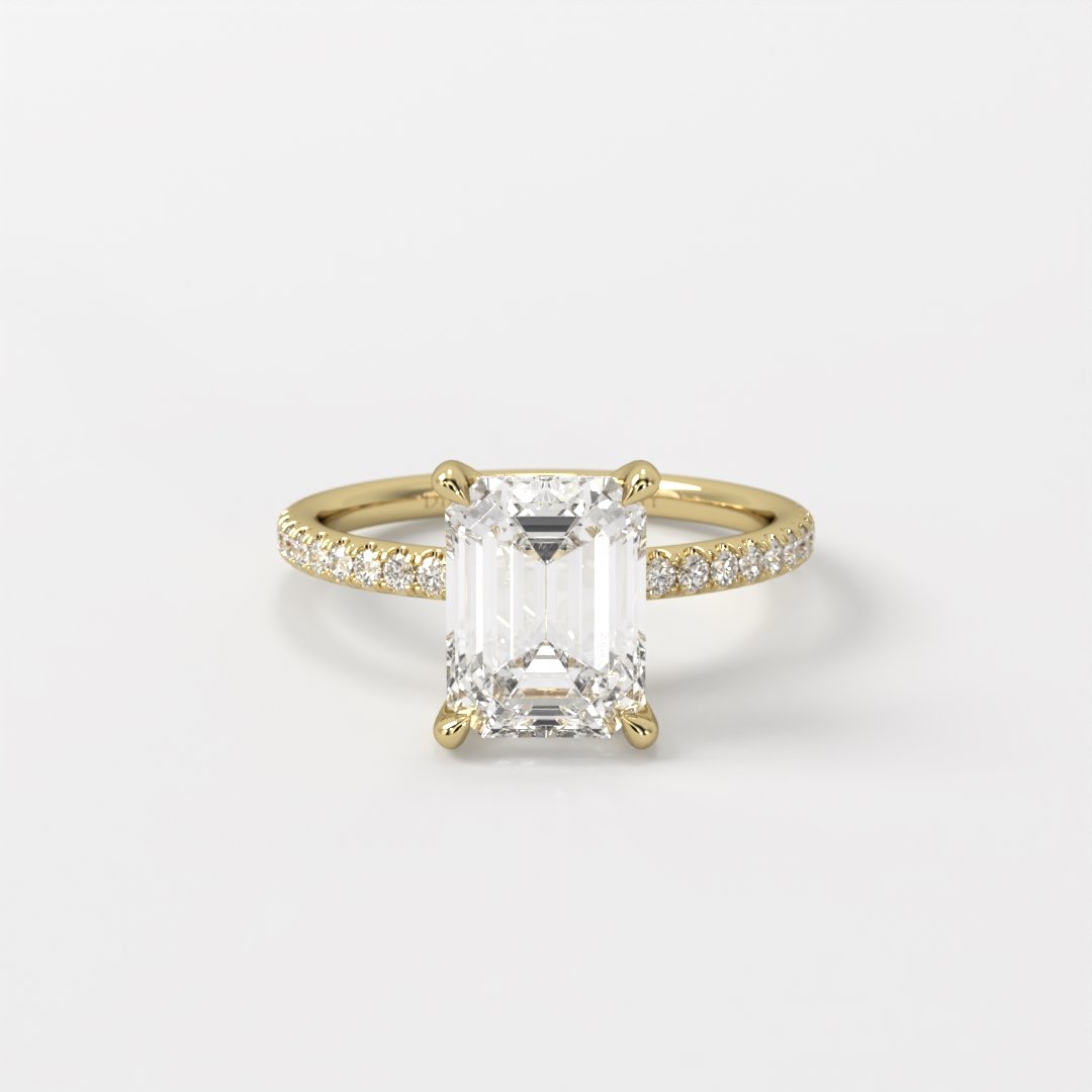 Juliette | Solitaire Hidden Halo Pave Lab Grown Diamond