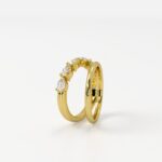 Scarlett | Asymmetrical Twin Band Diamond Ring - Image 4