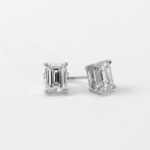 Zara 1.5 Carat Emerald Diamond Stud Earrings - Image 2