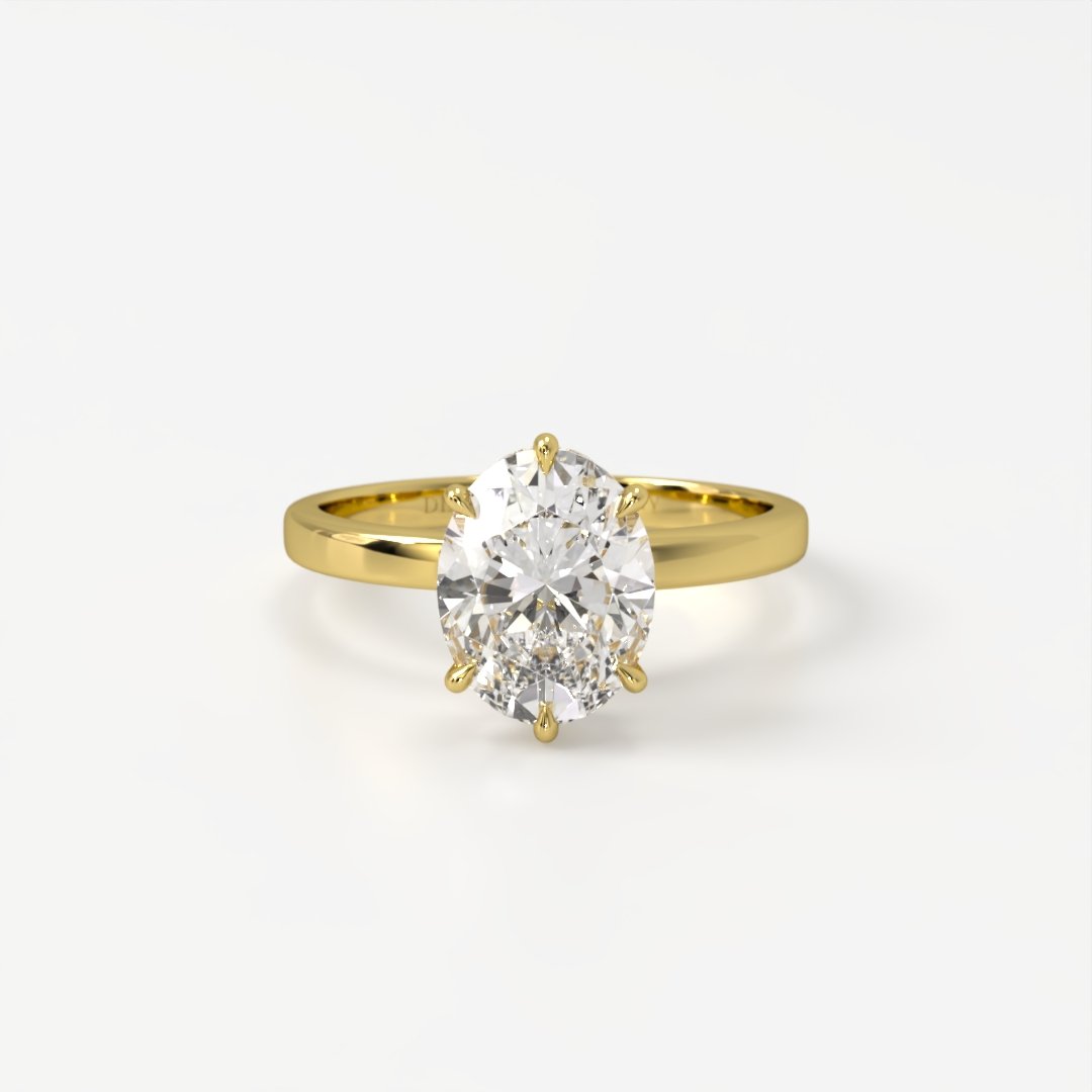 oval-solitaire-with-eternity-halo9.jpg Solitaire with Eternity Halo Engagement Ring - Image 1