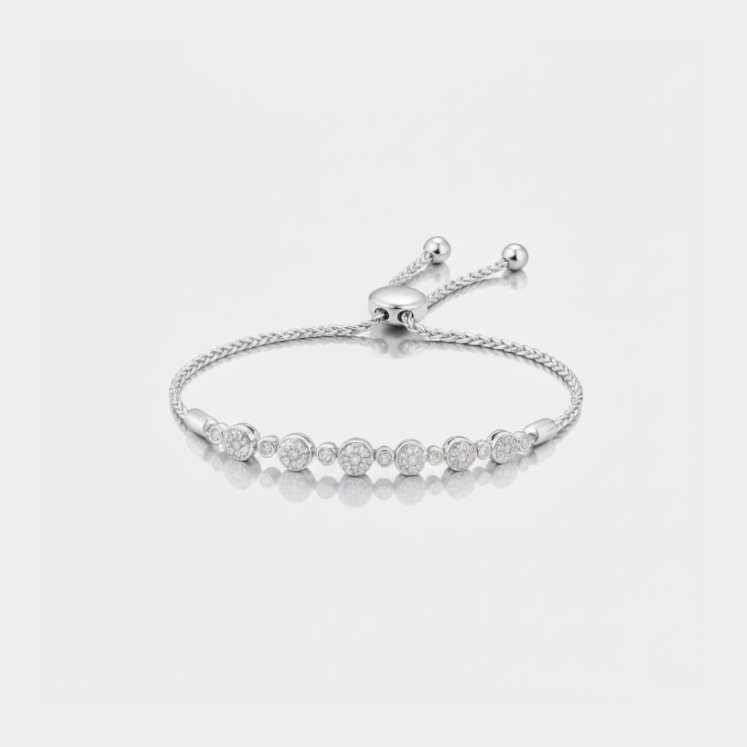 reagan-adjustable-diamond-bracelet.png Reagan 0.5ct Natural Diamond Adjustable Bracelet in 9ct White Gold - Image 1