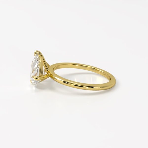 Marie Twin Pear Toi et Moi with Pink Diamond - Image 3