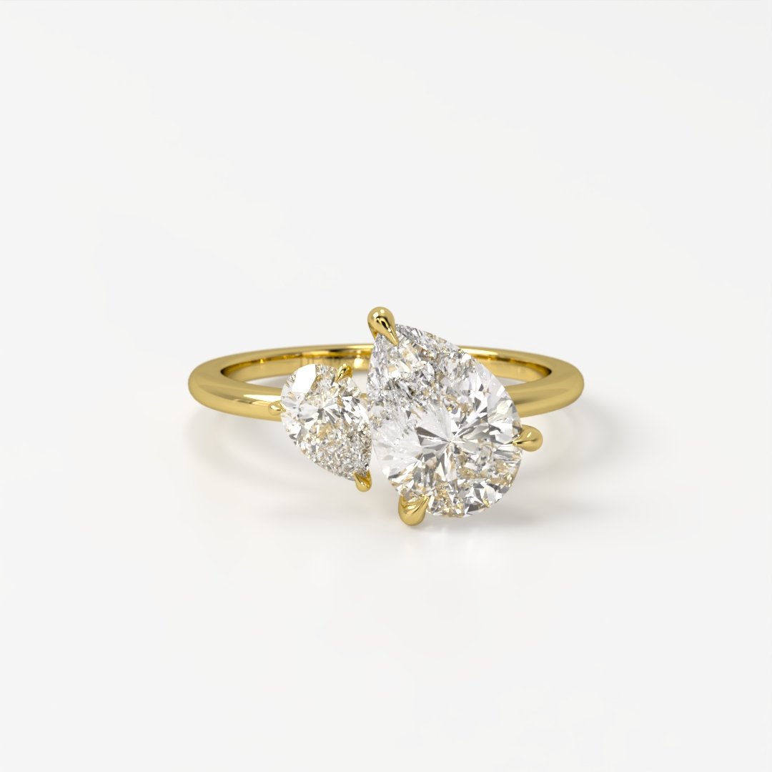 Léonie | Twin Pear Toi et Moi Engagement Ring