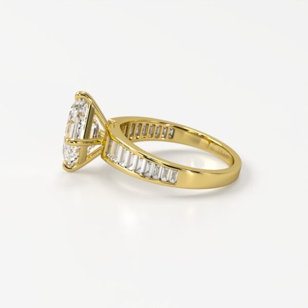 Giovanna Luxurious Lozenge Cut with Baguette Accents - Image 3